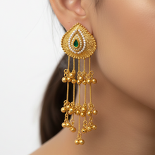 Mrinmayi Gold Plated Traditional Jhumka Earrings for Women