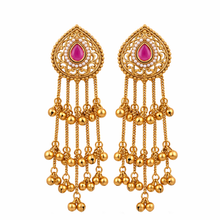 Mrinmayi Gold Plated Traditional Jhumka Earrings