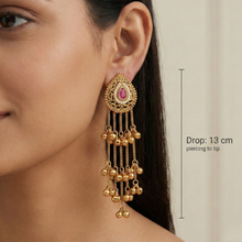 Mrinmayi Gold Plated Traditional Jhumka Earrings