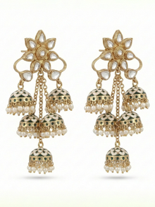 Mrinmayi Gold Plated Jhumka Drop Earrings for Women