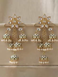 Mrinmayi Gold Plated Jhumka Drop Earrings for Women