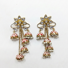 Mrinmayi Gold Plated Kundan Jhumka Earrings for Women & Girls