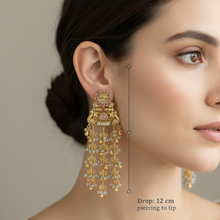 Mrinmayi Gold Plated Pink Jhumka Earrings for Women & Girls