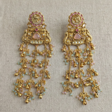 Mrinmayi Gold Plated Pink Jhumka Earrings for Women & Girls