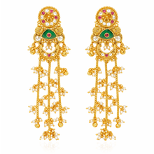 Mrinmayi Gold Plated Long Dangler Earrings for Women & Girls