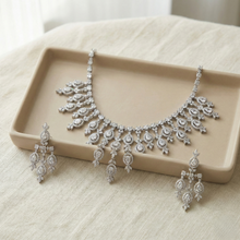 Heavy Chandelier Diamond Necklace Set with 45cm Drop | Luxury Bridal Statement Jewelry